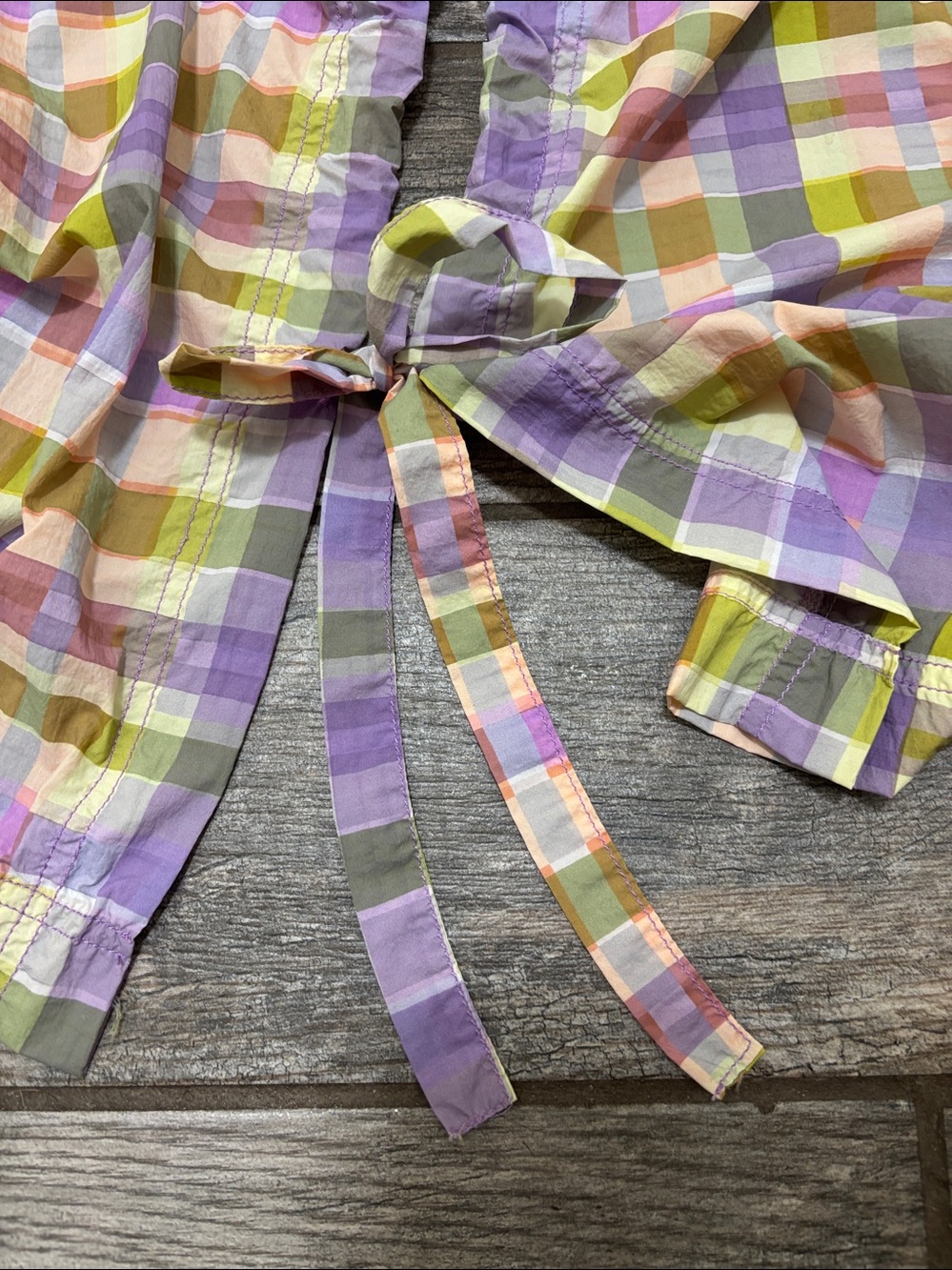 Anthropologie EVEVEST MIDI DRESS purple pink plaid XL - Picture 13 of 14